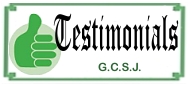 Testimonials for GCSJ